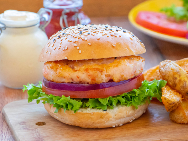 HOW TO MAKE A SHRIMP BURGER