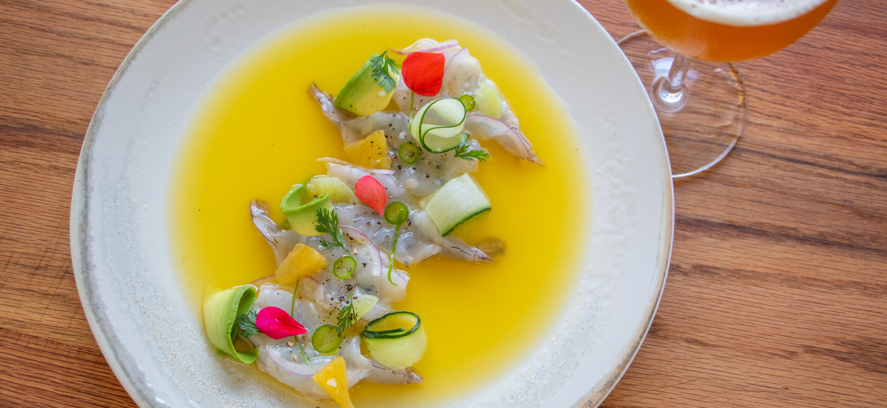 AGUACHILE IN LIME AND ORANGE