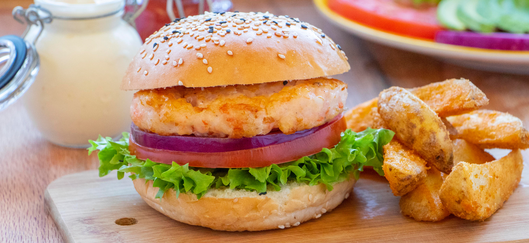 HOW TO MAKE A SHRIMP BURGER